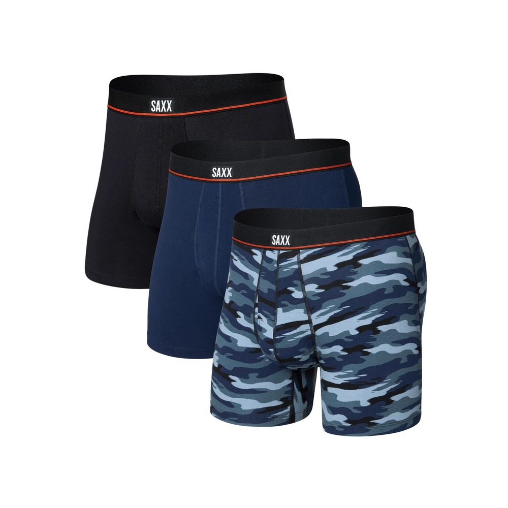 SAXX Vibe Boxer Briefs 3-Pack Camo Navy Black Medium New With Tags